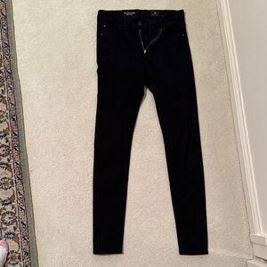 AG Adriano Goldschmied High-Rise Black The Farrah Skinny Jeans